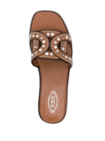 LEATHER FLAT SANDALS