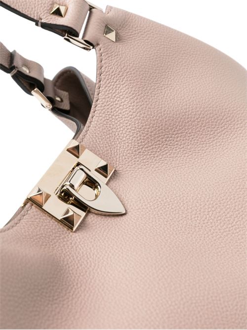 ROCKSTUD SMALL LEATHER TOTE BAG