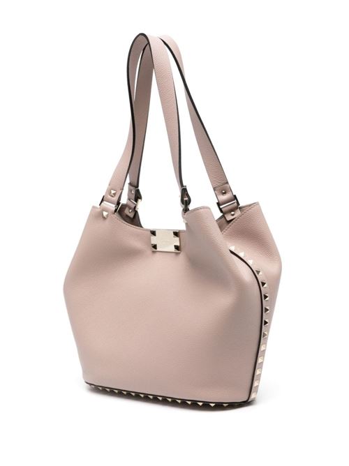 ROCKSTUD SMALL LEATHER TOTE BAG