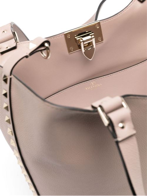 ROCKSTUD SMALL LEATHER TOTE BAG