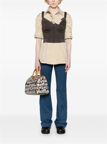 HIGH-WAISTED FLARED TROUSERS