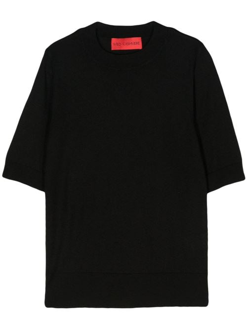 SILK AND CASHMERE BLEND HALF-SLEEVE SWEATER