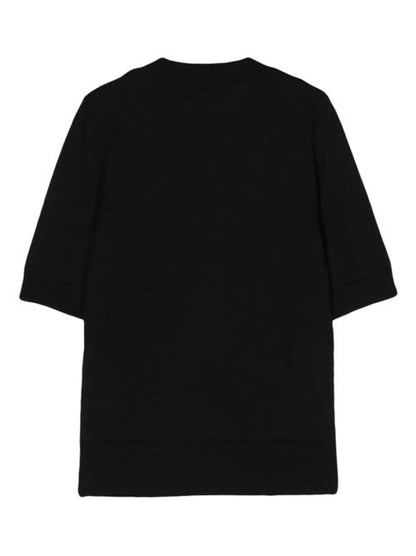 SILK AND CASHMERE BLEND HALF-SLEEVE SWEATER