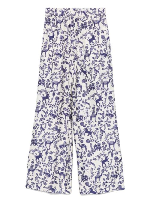 PRINTED SILK TROUSERS