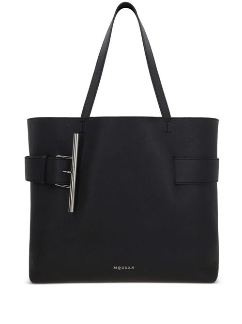 T-BAR LEATHER TOTE BAG