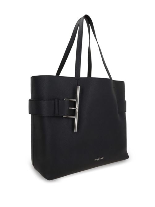 T-BAR LEATHER TOTE BAG