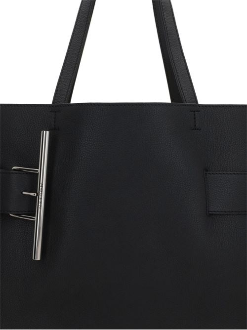 T-BAR LEATHER TOTE BAG
