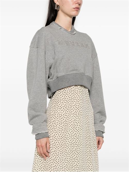 LOGO COTTON CROPPED SWEATSHIRT