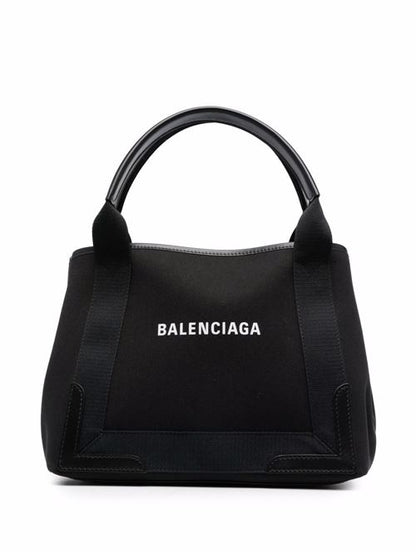 NAVY CABAS SMALL CANVAS TOTE BAG