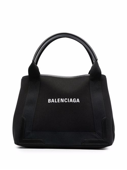 NAVY CABAS SMALL CANVAS TOTE BAG