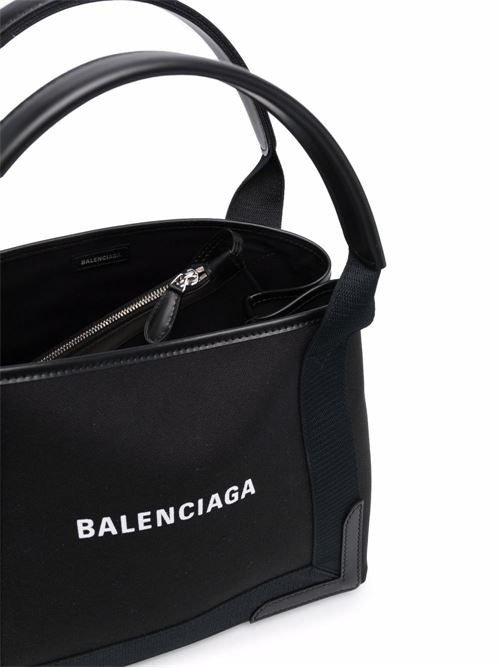 NAVY CABAS SMALL CANVAS TOTE BAG