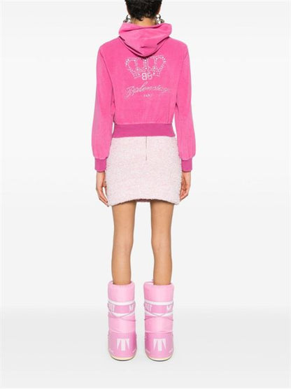 VELVET ZIPPED HOODIE