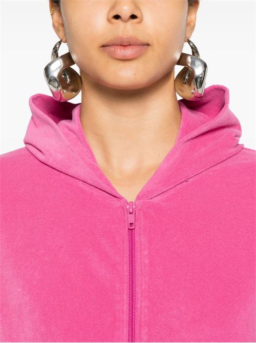 VELVET ZIPPED HOODIE