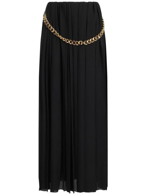CHAIN EMBELLISHED PLEATED SKIRT