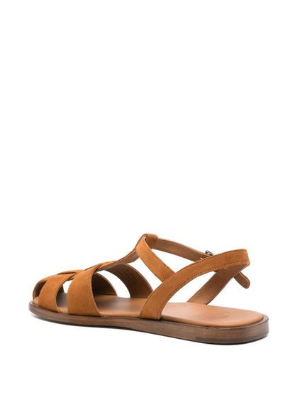 SUEDE LEATHER CAGE SANDALS