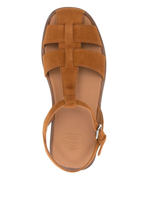 SUEDE LEATHER CAGE SANDALS