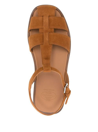SUEDE LEATHER CAGE SANDALS