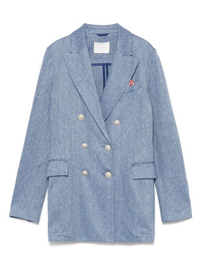 LINEN AND COTTON DOUBLE-BREASTED JACKET