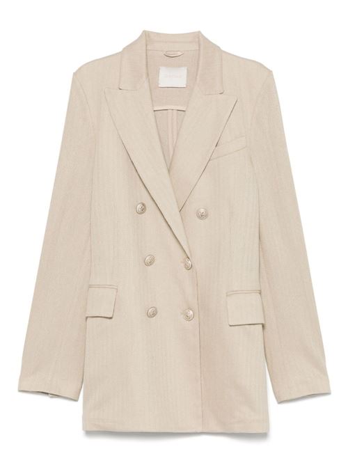 LINEN AND COTTON DOUBLE-BREASTED JACKET