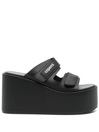 WEDGE DOUBLE-STRAP SANDALS