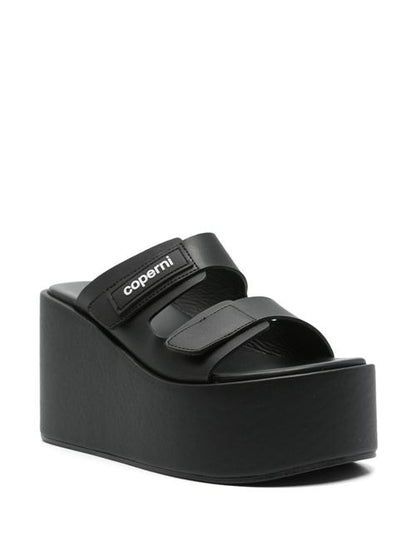 WEDGE DOUBLE-STRAP SANDALS