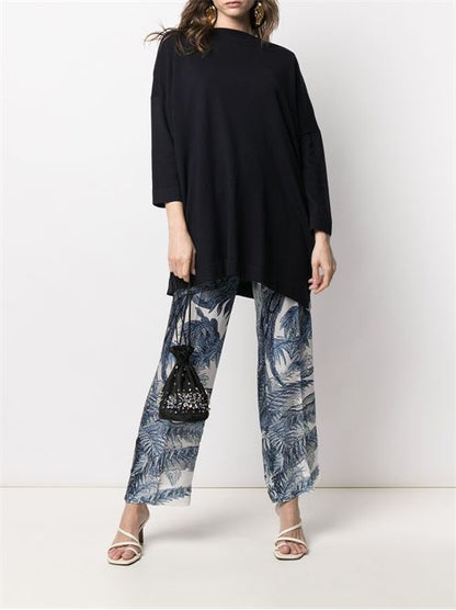 COTTON BOAT-NECK SWEATER