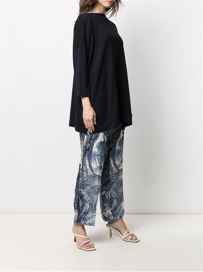 COTTON BOAT-NECK SWEATER