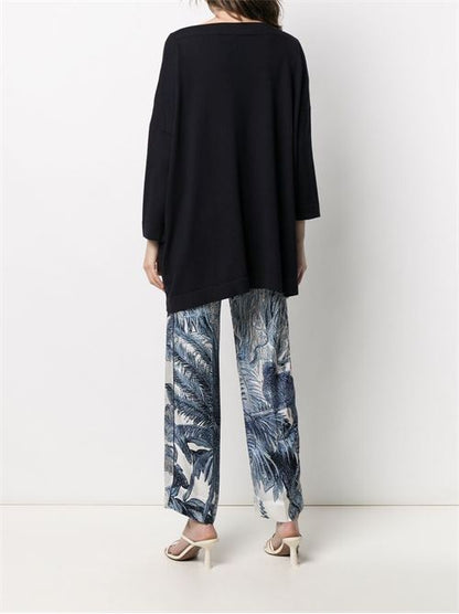 COTTON BOAT-NECK SWEATER