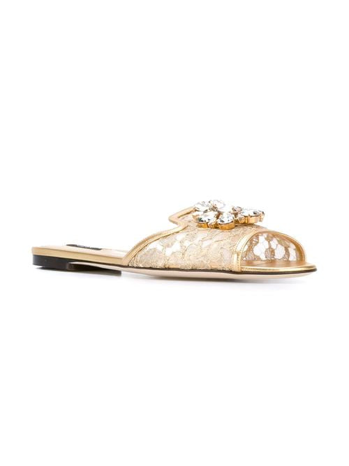 RAINBOW FLAT LACE SANDALS