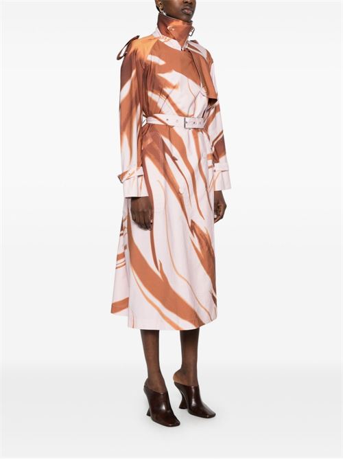 RISTO PRINTED COTTON TRENCH COAT