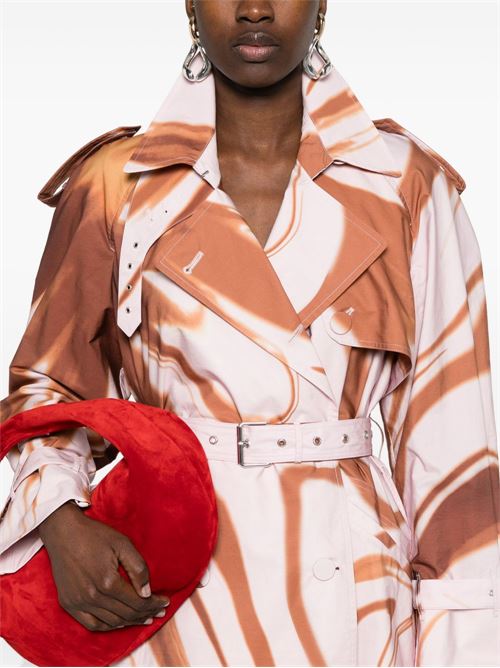 RISTO PRINTED COTTON TRENCH COAT