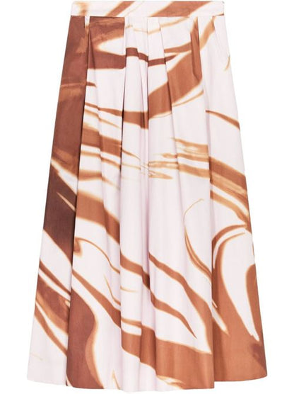 SONI PRINTED MIDI SKIRT