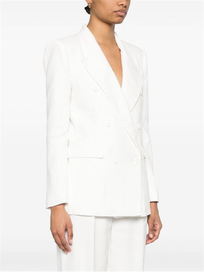LINEN BLEND DOUBLE-BREASTED JACKET