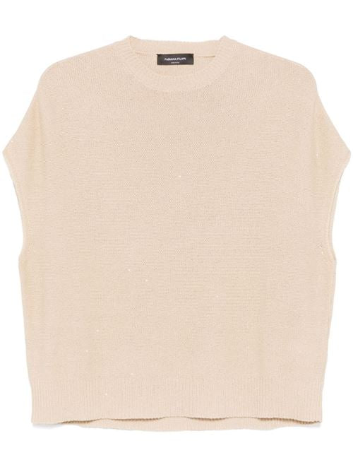 LINEN BLEND CREWNECK SWEATER