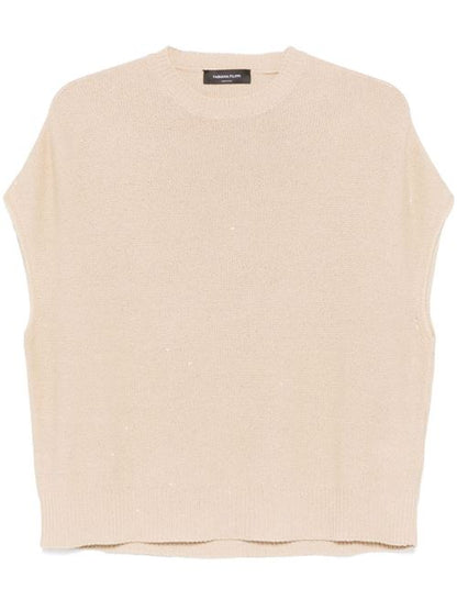 LINEN BLEND CREWNECK SWEATER