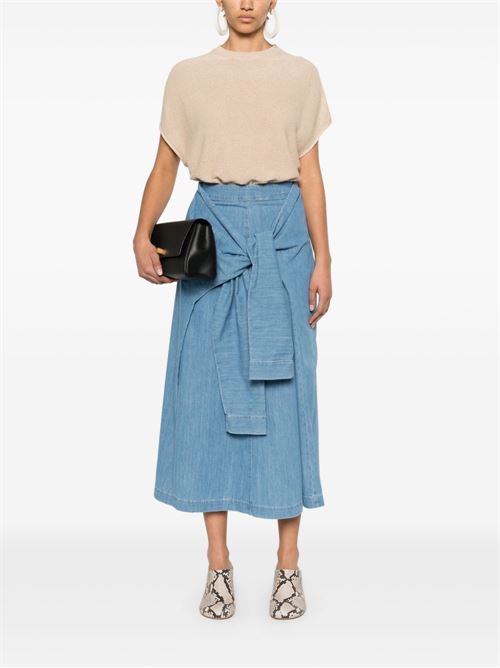 LINEN BLEND CREWNECK SWEATER