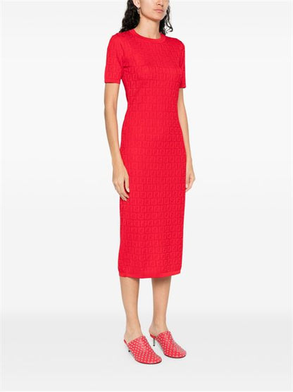 FF COTTON BLEND MIDI DRESS