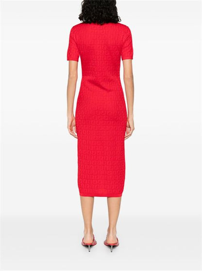 FF COTTON BLEND MIDI DRESS