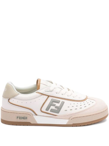 FENDI MATCH LEATHER SNEAKERS