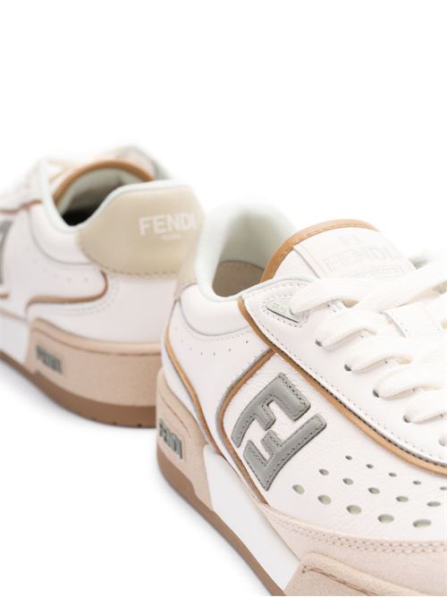 FENDI MATCH LEATHER SNEAKERS