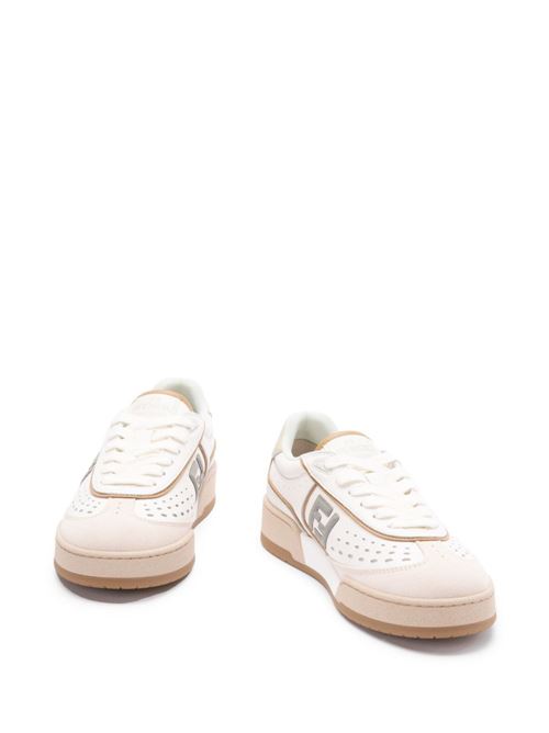 FENDI MATCH LEATHER SNEAKERS