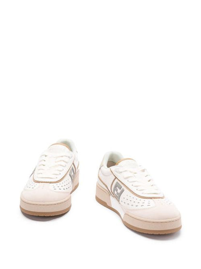 FENDI MATCH LEATHER SNEAKERS