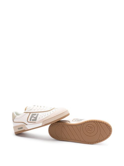 FENDI MATCH LEATHER SNEAKERS