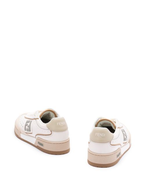 FENDI MATCH LEATHER SNEAKERS