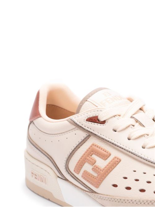 FENDI MATCH LEATHER SNEAKERS