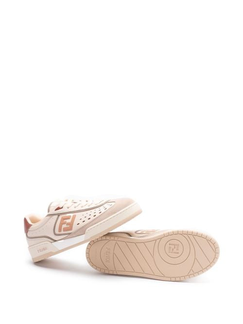 FENDI MATCH LEATHER SNEAKERS