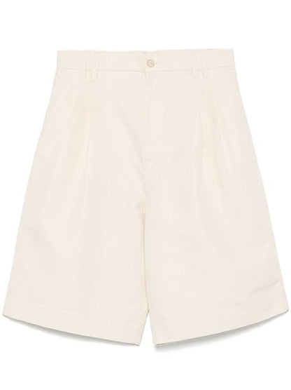LINEN AND COTTON BLEND SHORTS