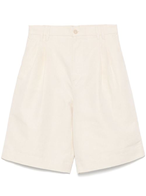 LINEN AND COTTON BLEND SHORTS