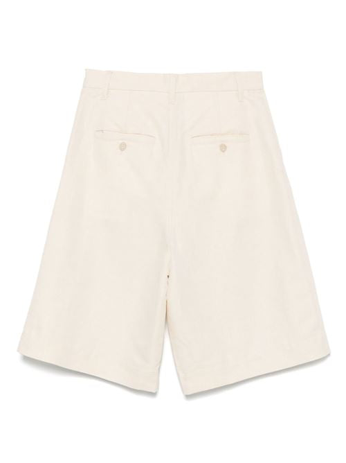 LINEN AND COTTON BLEND SHORTS