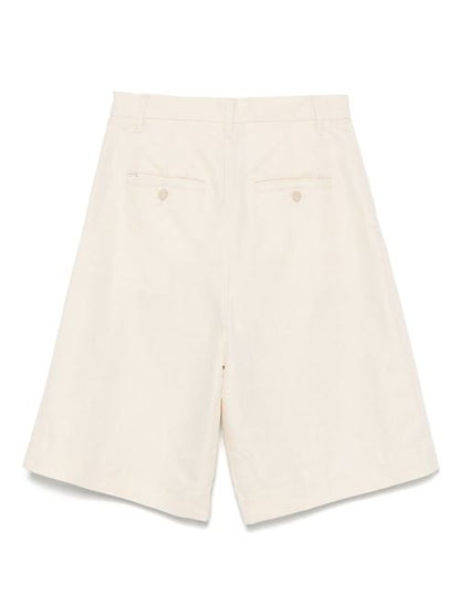 LINEN AND COTTON BLEND SHORTS